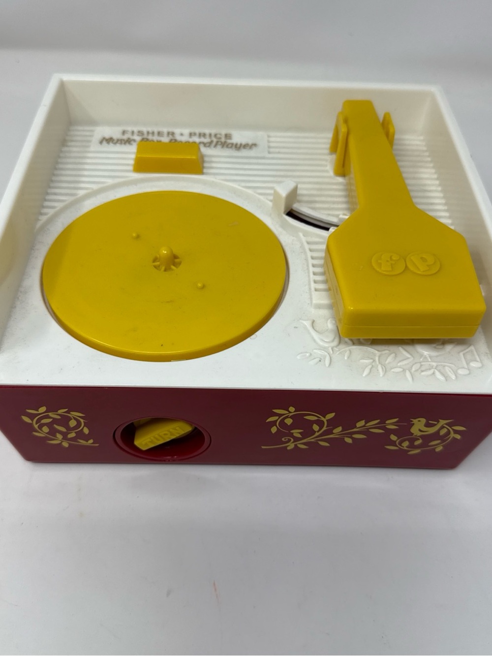 Fisher-Price Yellow & Red Plastic Toy Record Player